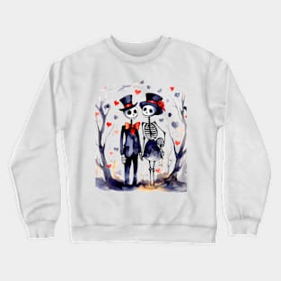 Happy Halloween: Halloween Skeletons in Love 2 Crewneck Sweatshirt